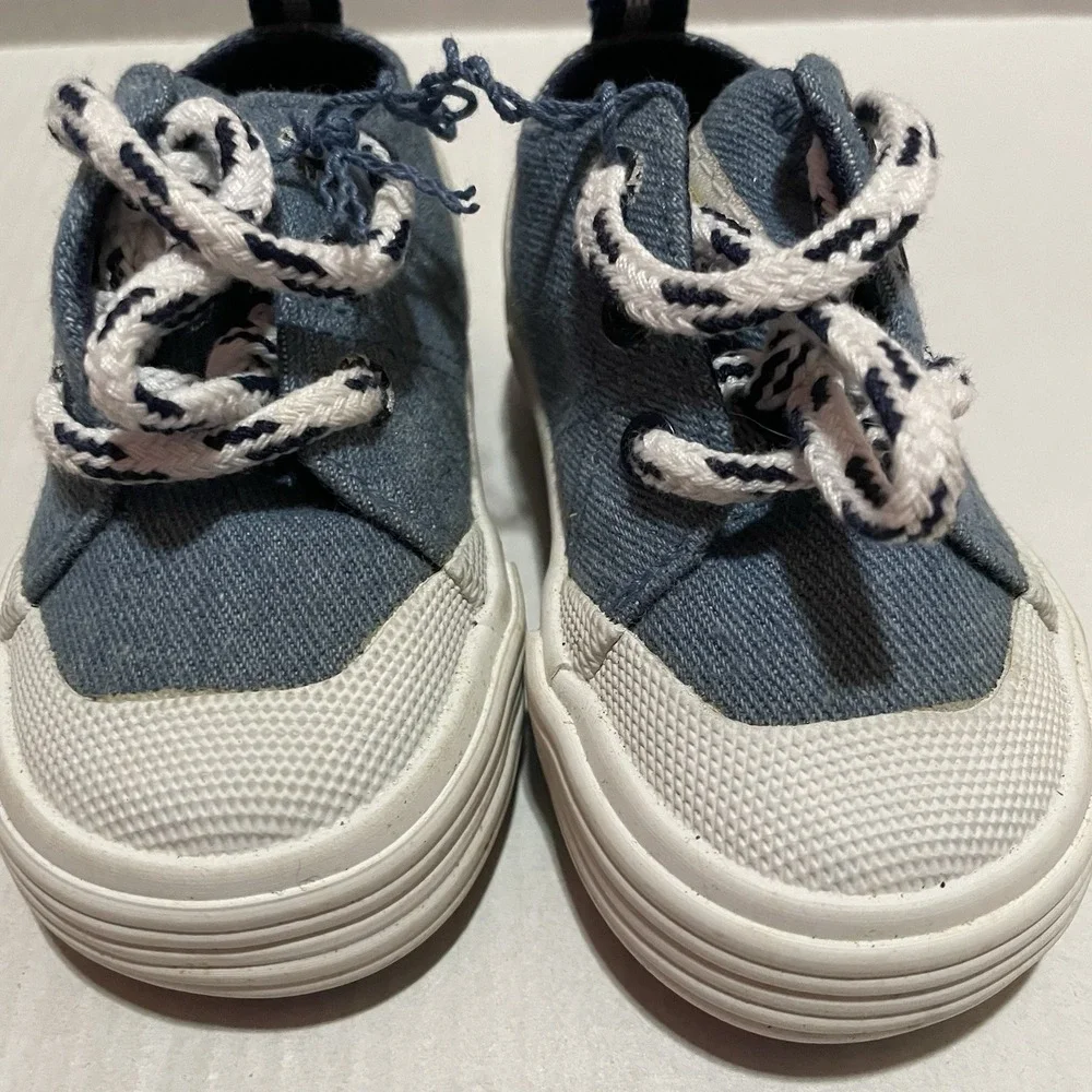 90s Vintage DISNEY Winnie the Pooh Denim Canvas Baby Shoes Embroidered Size 3